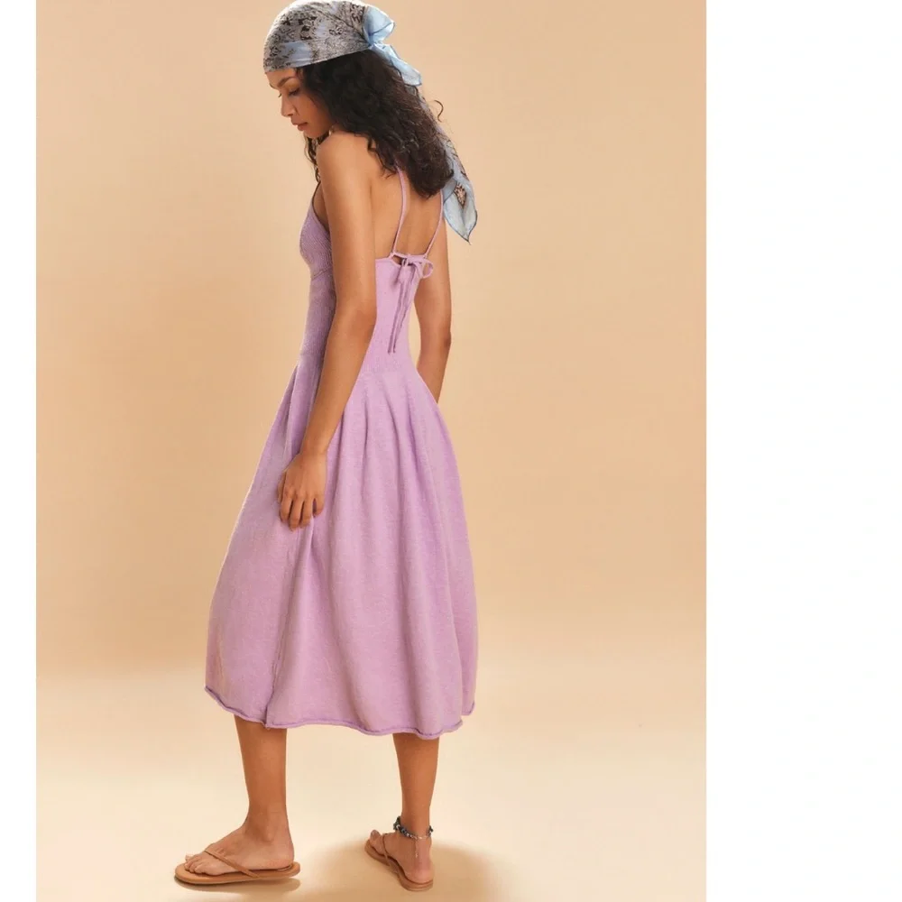 🌸NWTS-$80 FREE PEOPLE Tula Sweater Midi A-Line Drop-Waist Dress SMALL - Picture 7 of 9